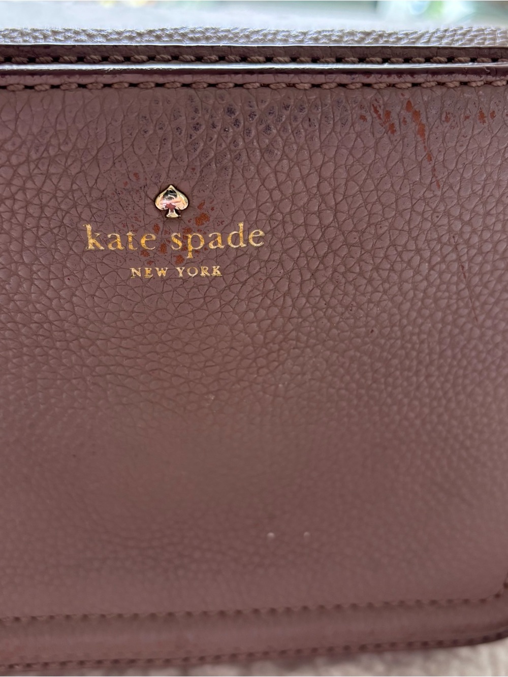 Kate Spade New York Orchard Street Arla Pebbled Leather Crossbody Bag Mauve Plum